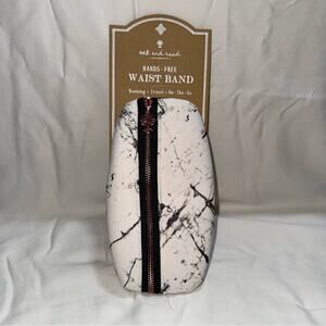 Oak and Reed Black White Marble Waist Band Fanny Pack Running‎ Belt Travel Pouch